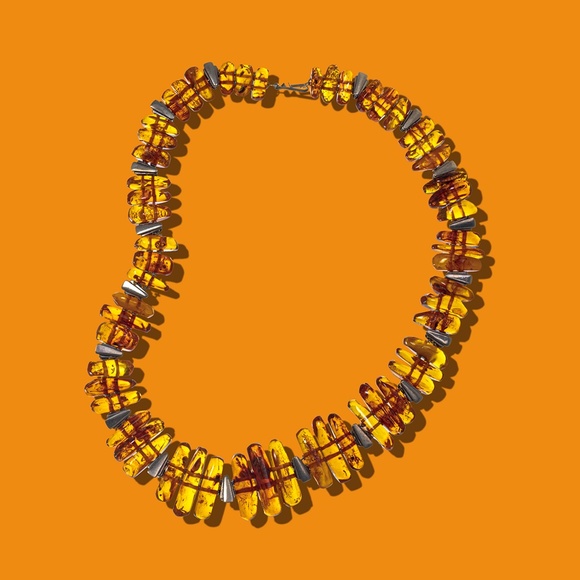 VINTAGE AMBER NECKLACE Vintage 🔥🔥SALE 🔥🔥 - Picture 2 of 5